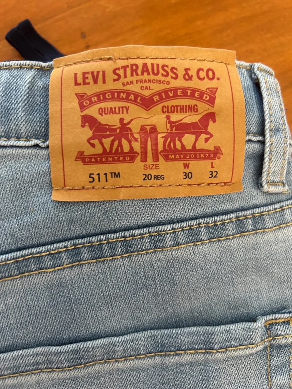 Levi's 511 Boys Jeans Light Wash Size 20
